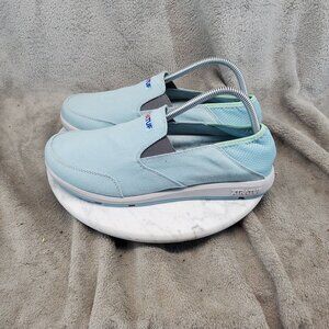 Xtra Tuf Shoes Womens Size 10 Light Blue Canvas Sheng Fu Slip On Sneaker
